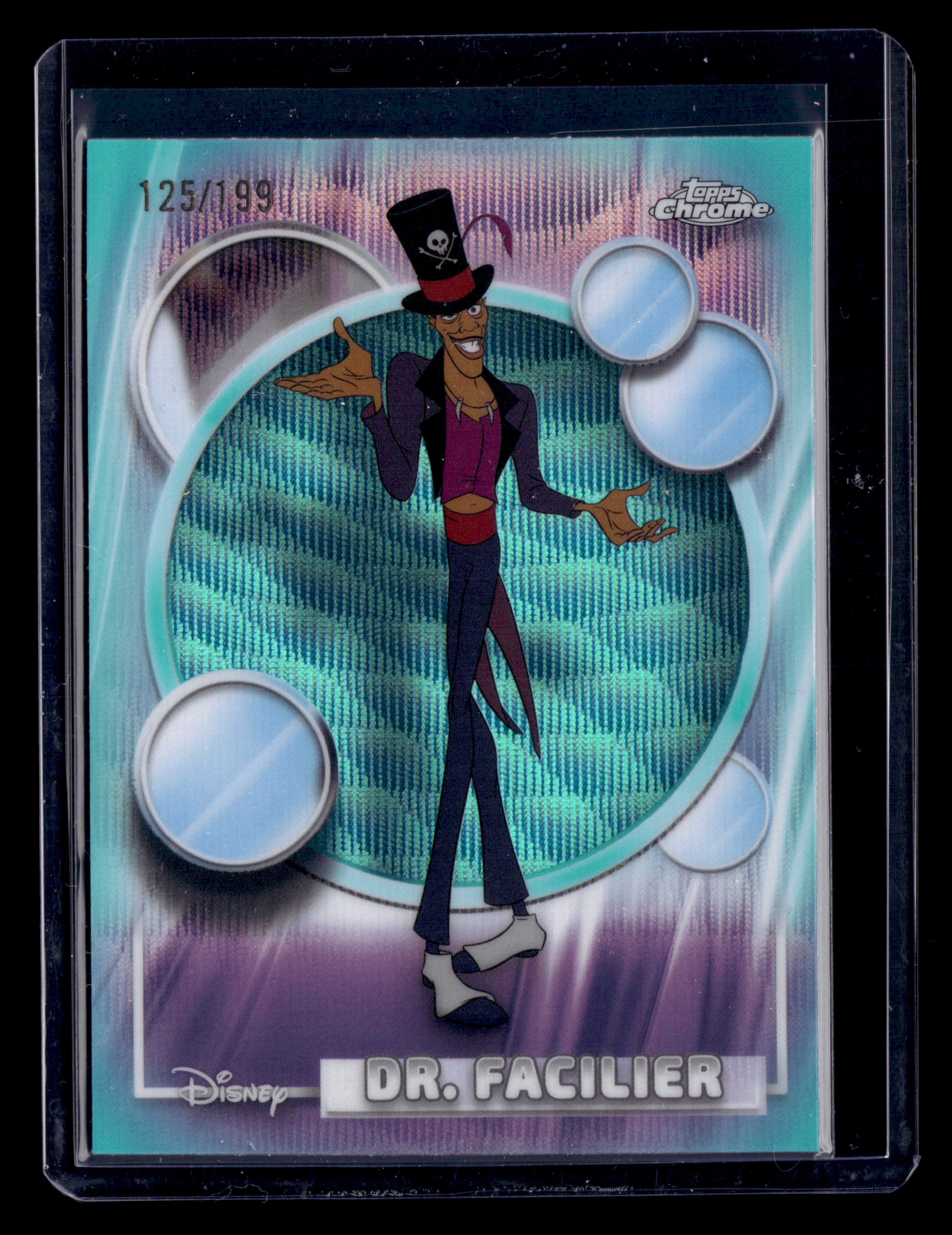 2026 Topps Chrome Disney 139 Dr. Facilier Aqua Wave /199