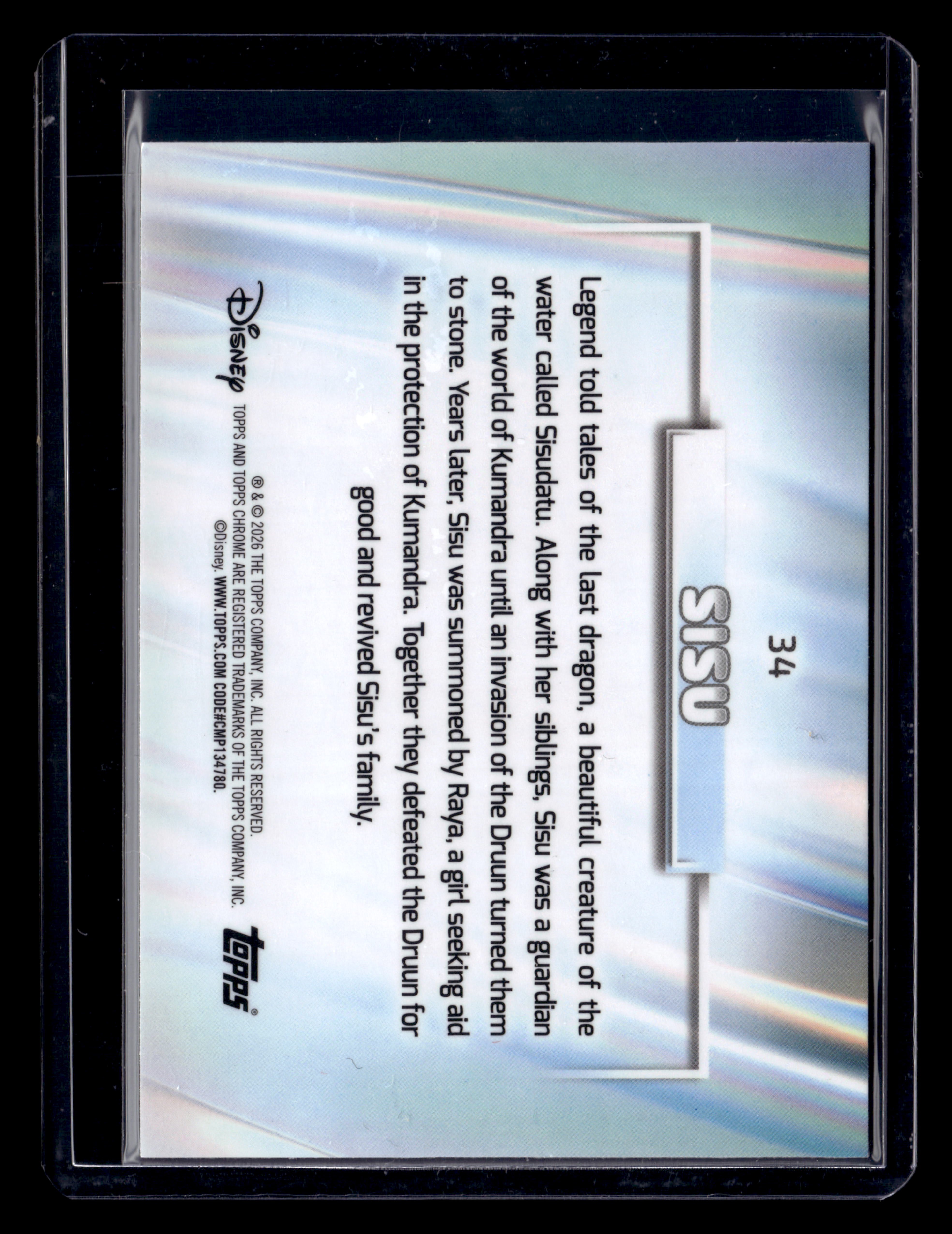 2026 Topps Chrome Disney 34 Sisu Blue Wave /150
