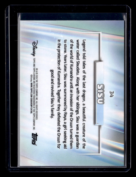 2026 Topps Chrome Disney 34 Sisu Blue Wave /150