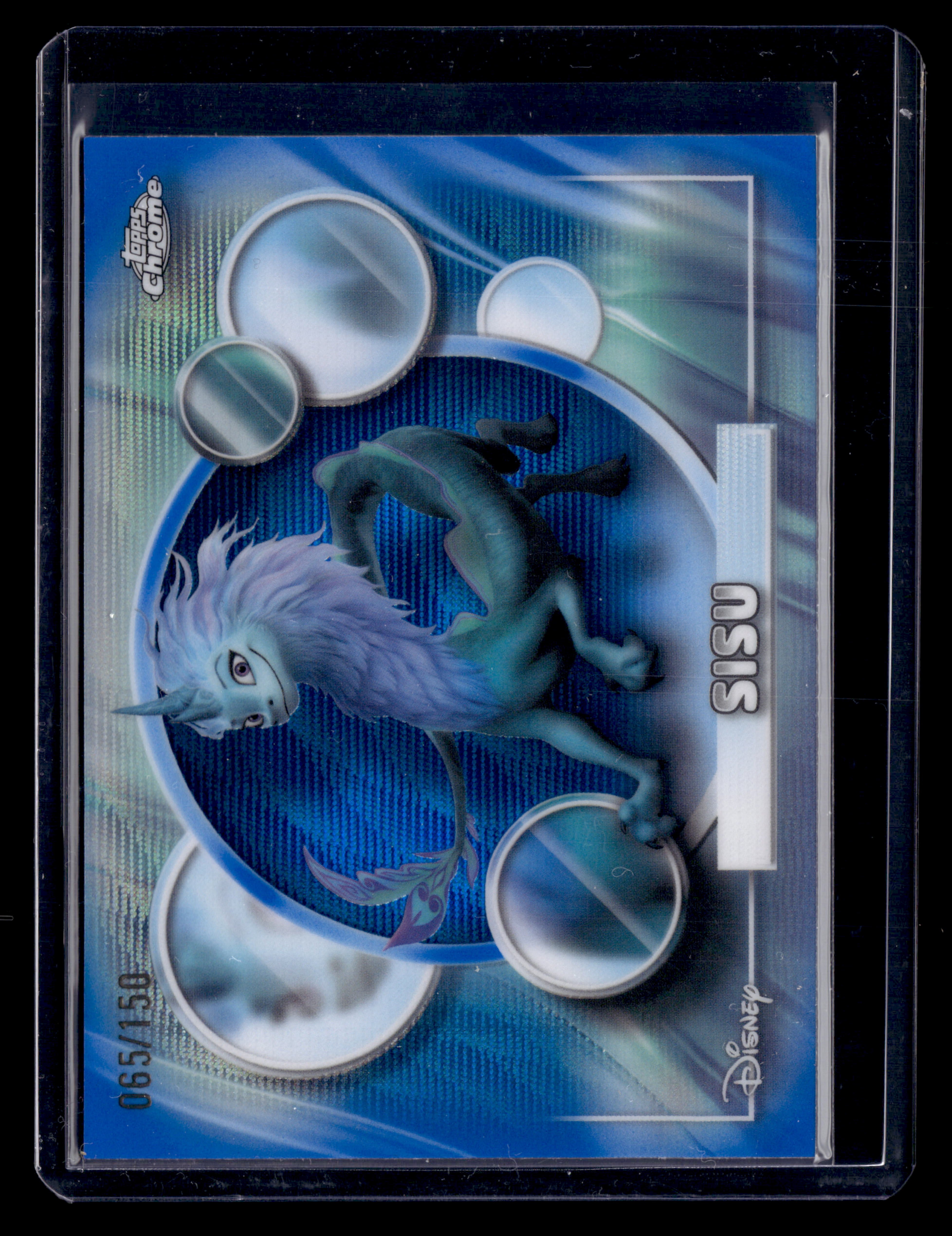 2026 Topps Chrome Disney 34 Sisu Blue Wave /150
