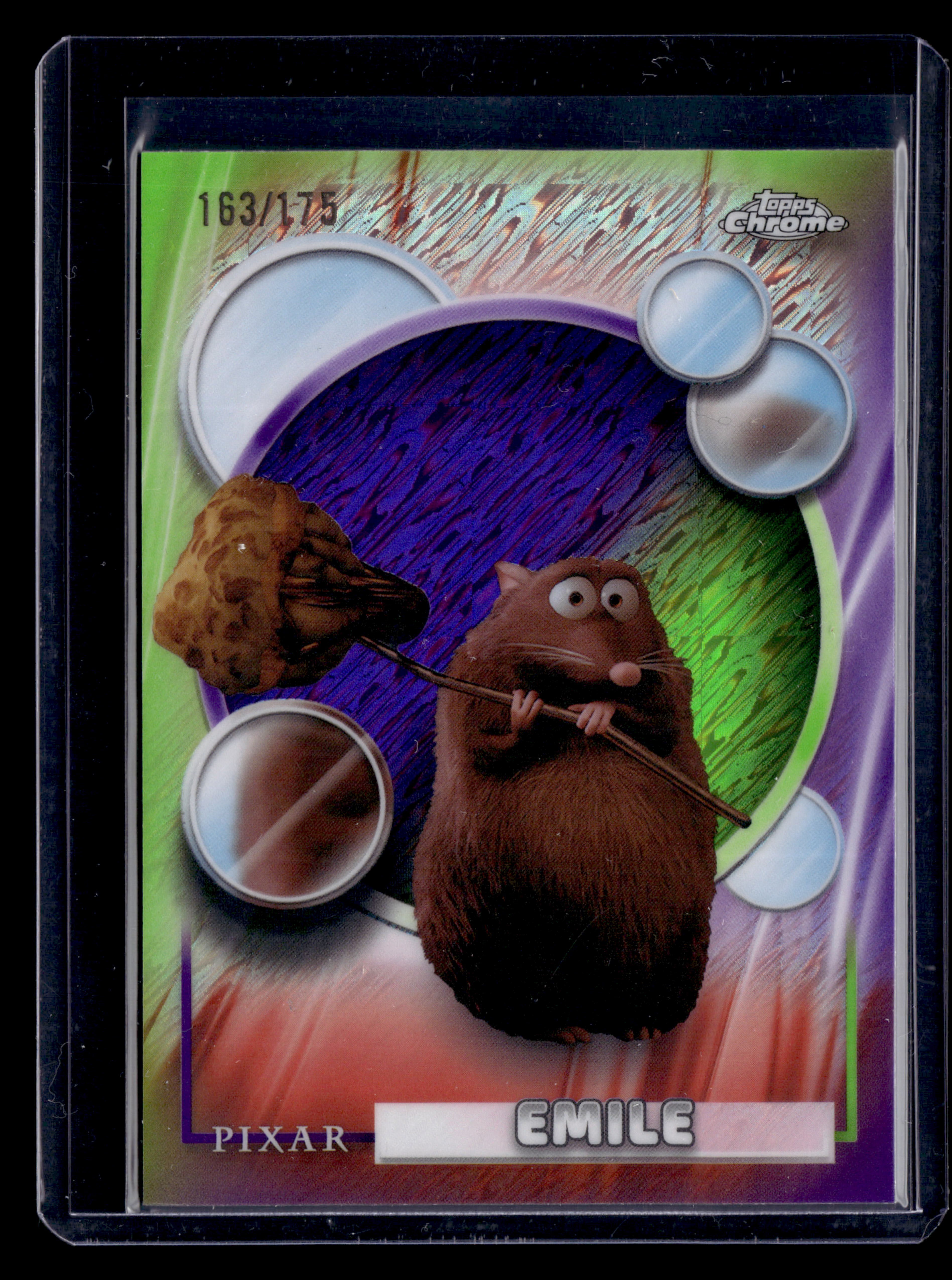 2026 Topps Chrome Disney 49 Emile Purple Green Shimmer Refractor /175
