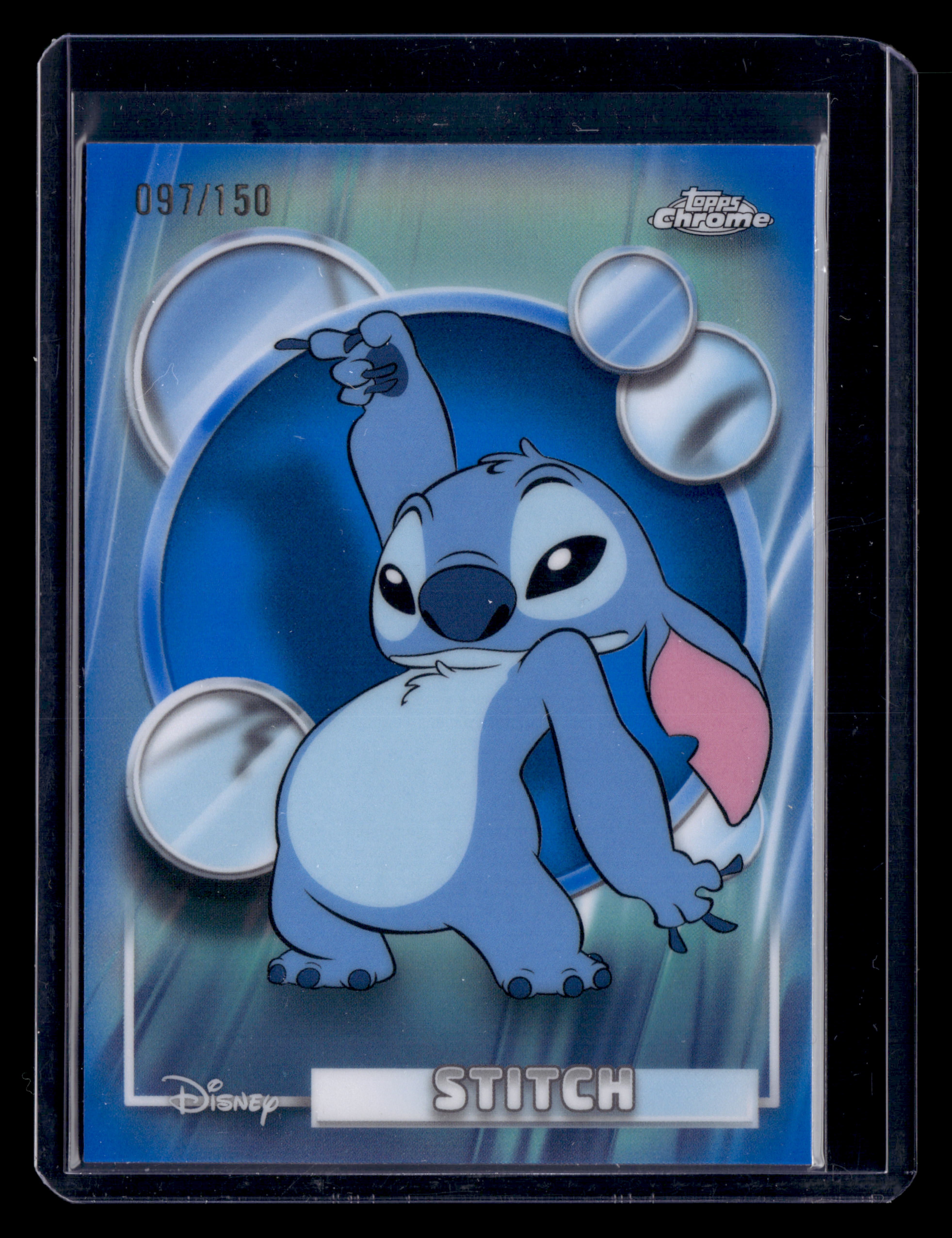 2026 Topps Chrome Disney 150 Stitch Blue Refractor /150
