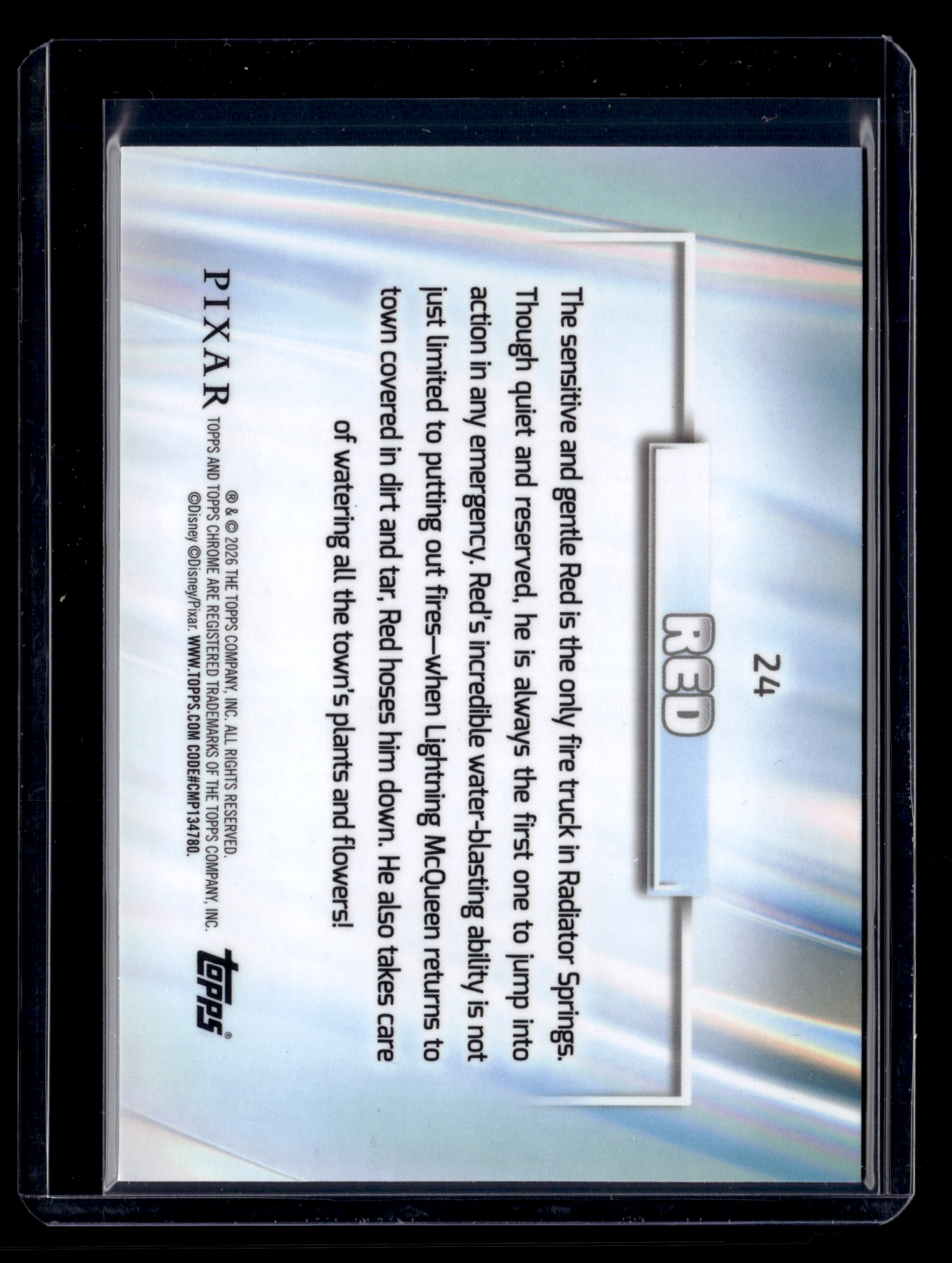2026 Topps Chrome Disney 24 Red Green Purple Shimmer Refractor /175