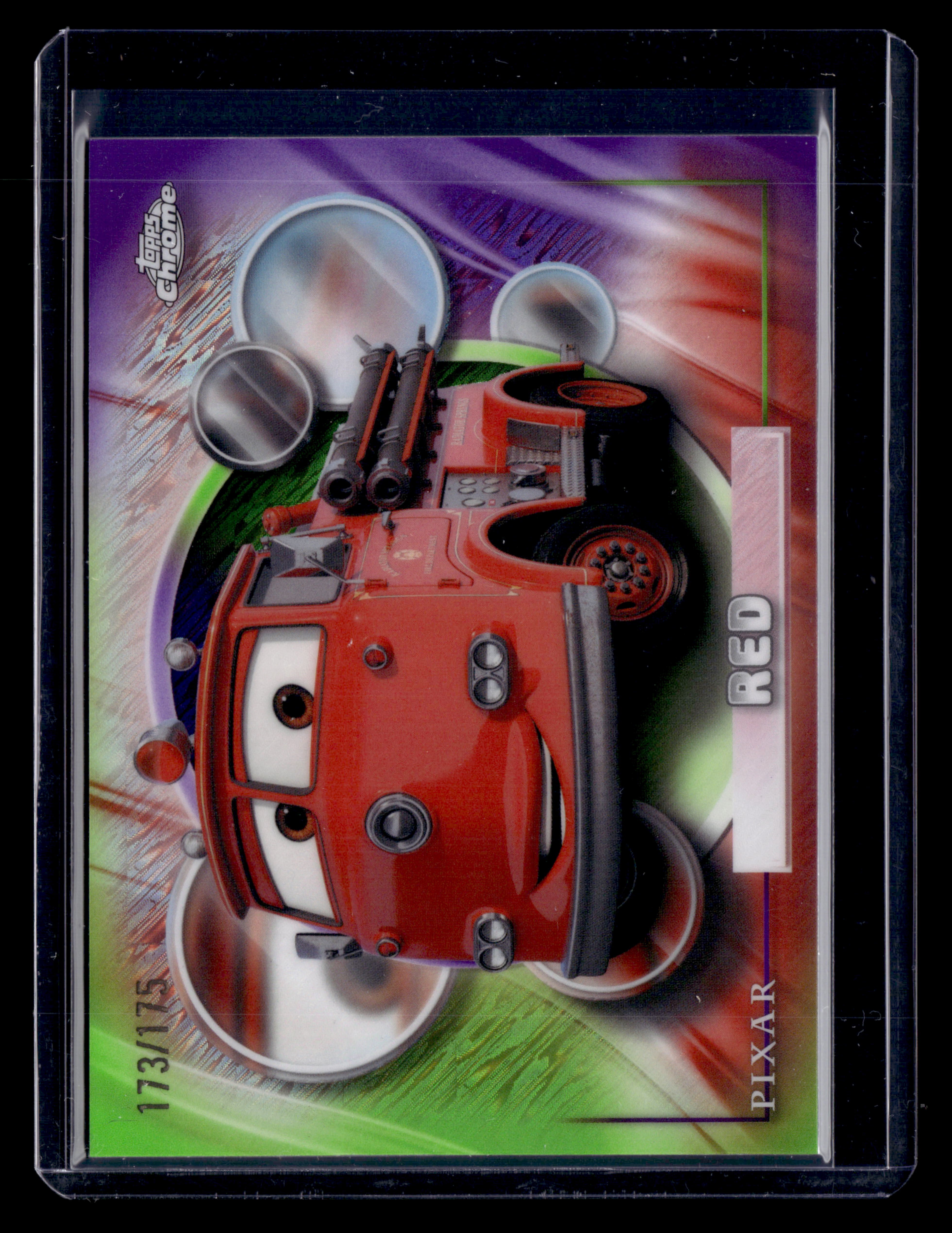 2026 Topps Chrome Disney 24 Red Green Purple Shimmer Refractor /175