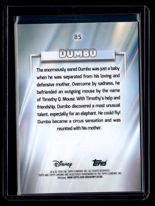 2026 Topps Chrome Disney 85 Dumbo Green Yellow Wave Refractor /225