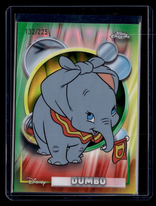 2026 Topps Chrome Disney 85 Dumbo Green Yellow Wave Refractor /225