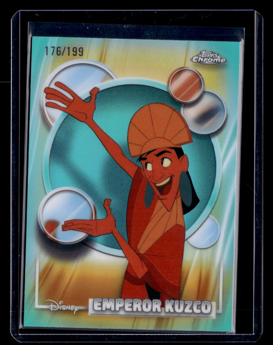 2026 Topps Chrome Disney 17 Emperor Kuzco Aqua Refractor /199