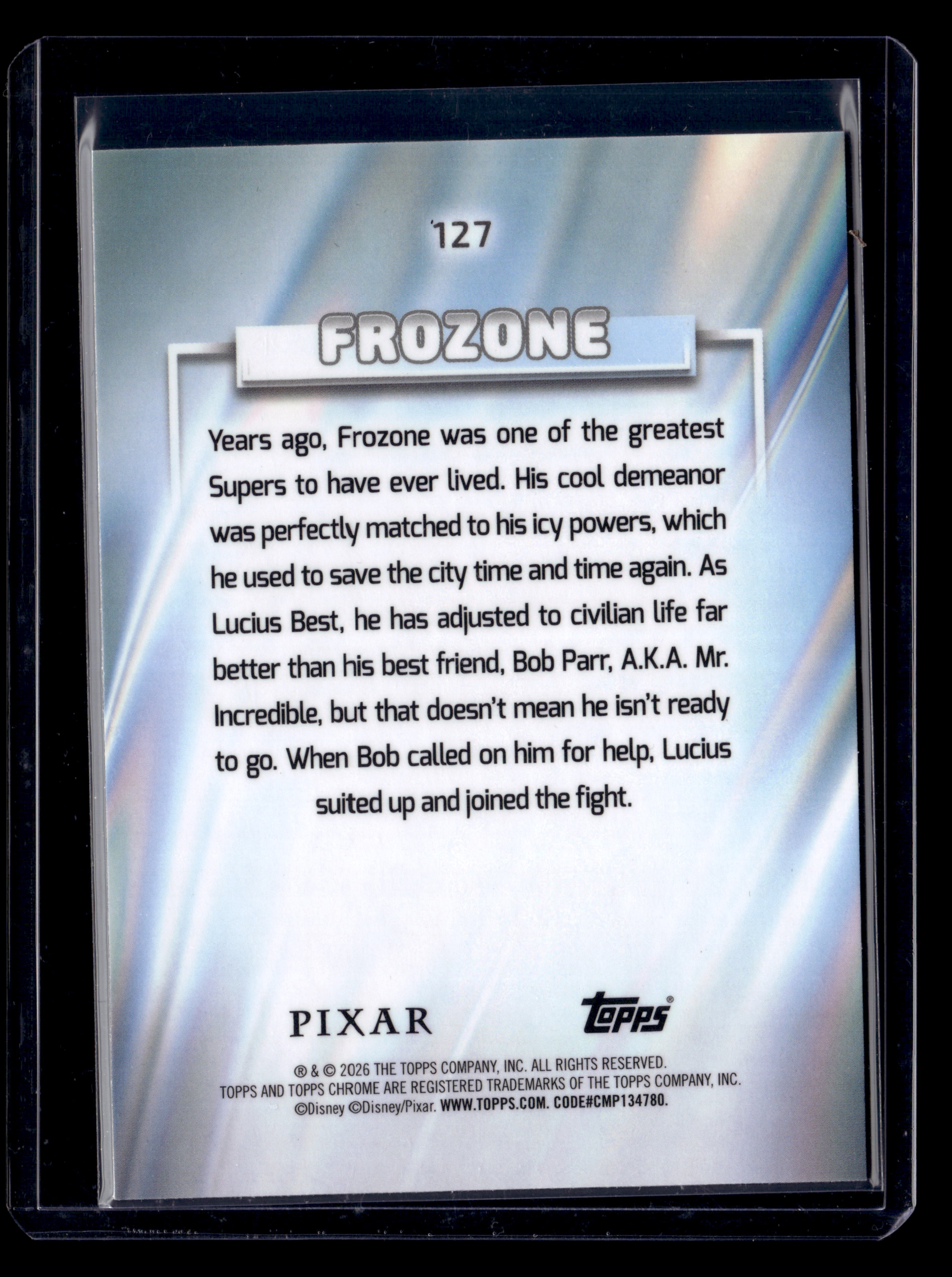 2026 Topps Chrome Disney 127 Frozone Magenta Refractor /399