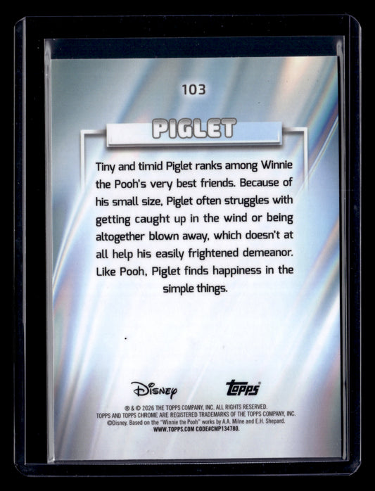 2026 Topps Chrome Disney 103 Piglet Magenta Refractor /399