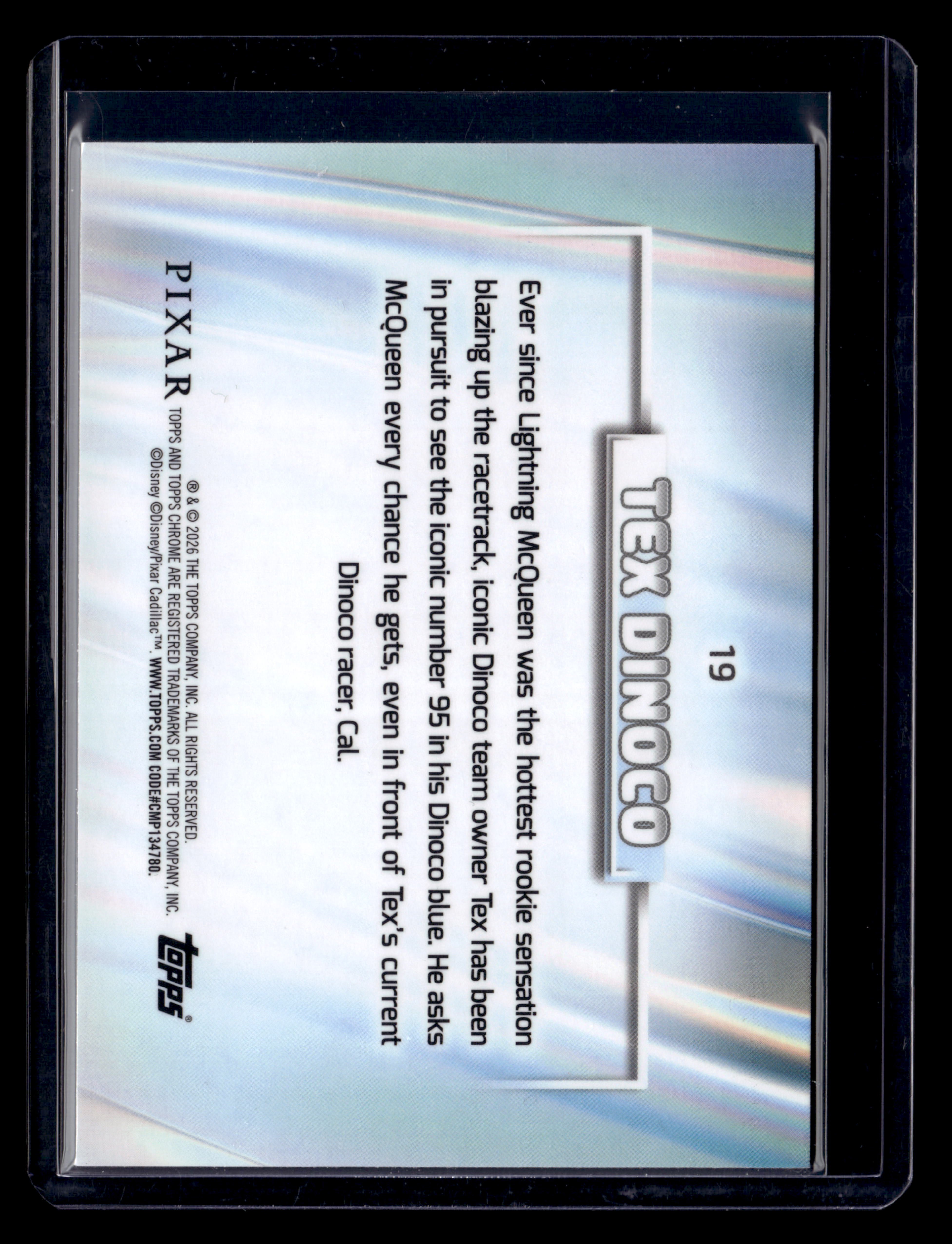 2026 Topps Chrome Disney 19 Tex Dinoco Pink Refractor /250