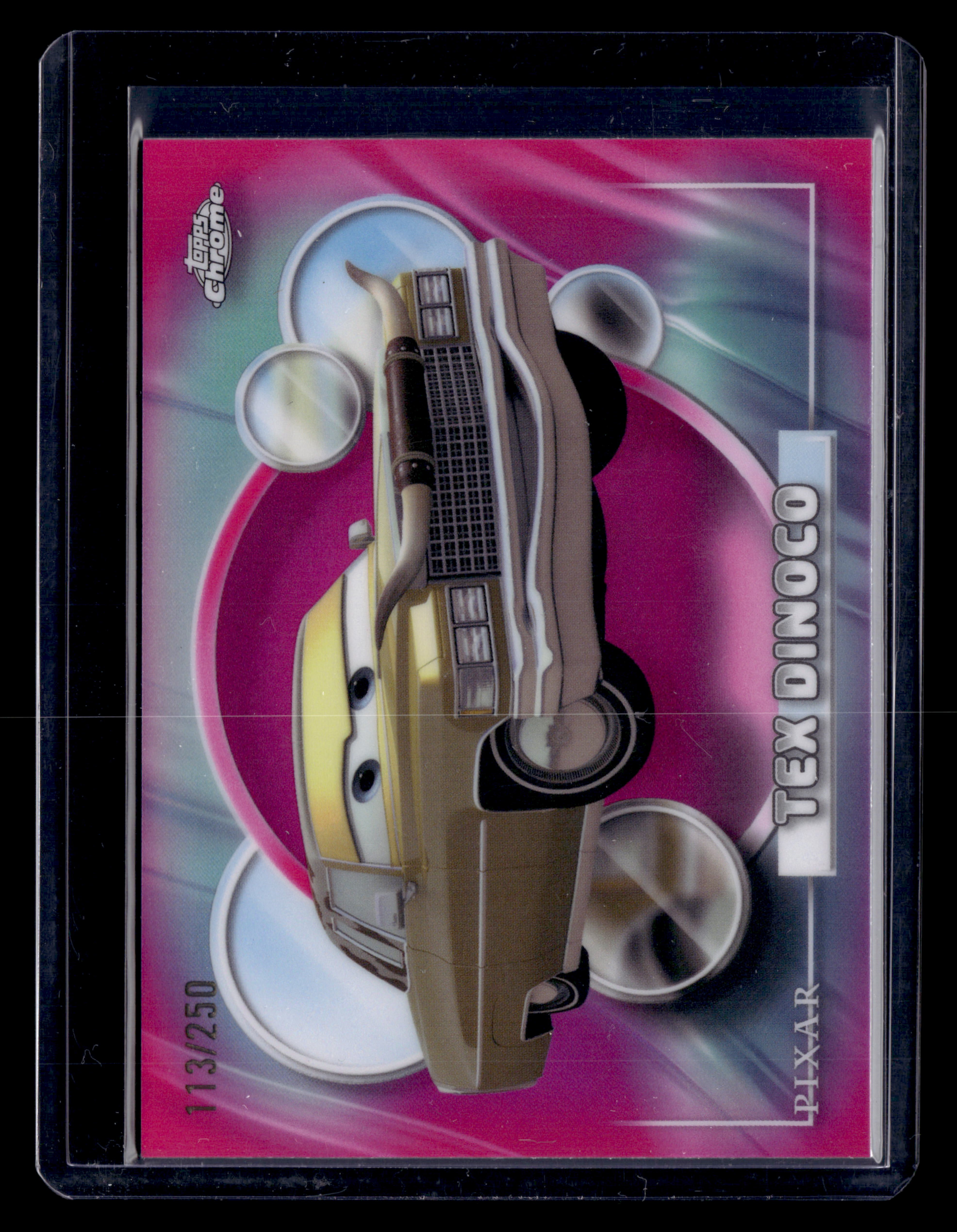 2026 Topps Chrome Disney 19 Tex Dinoco Pink Refractor /250
