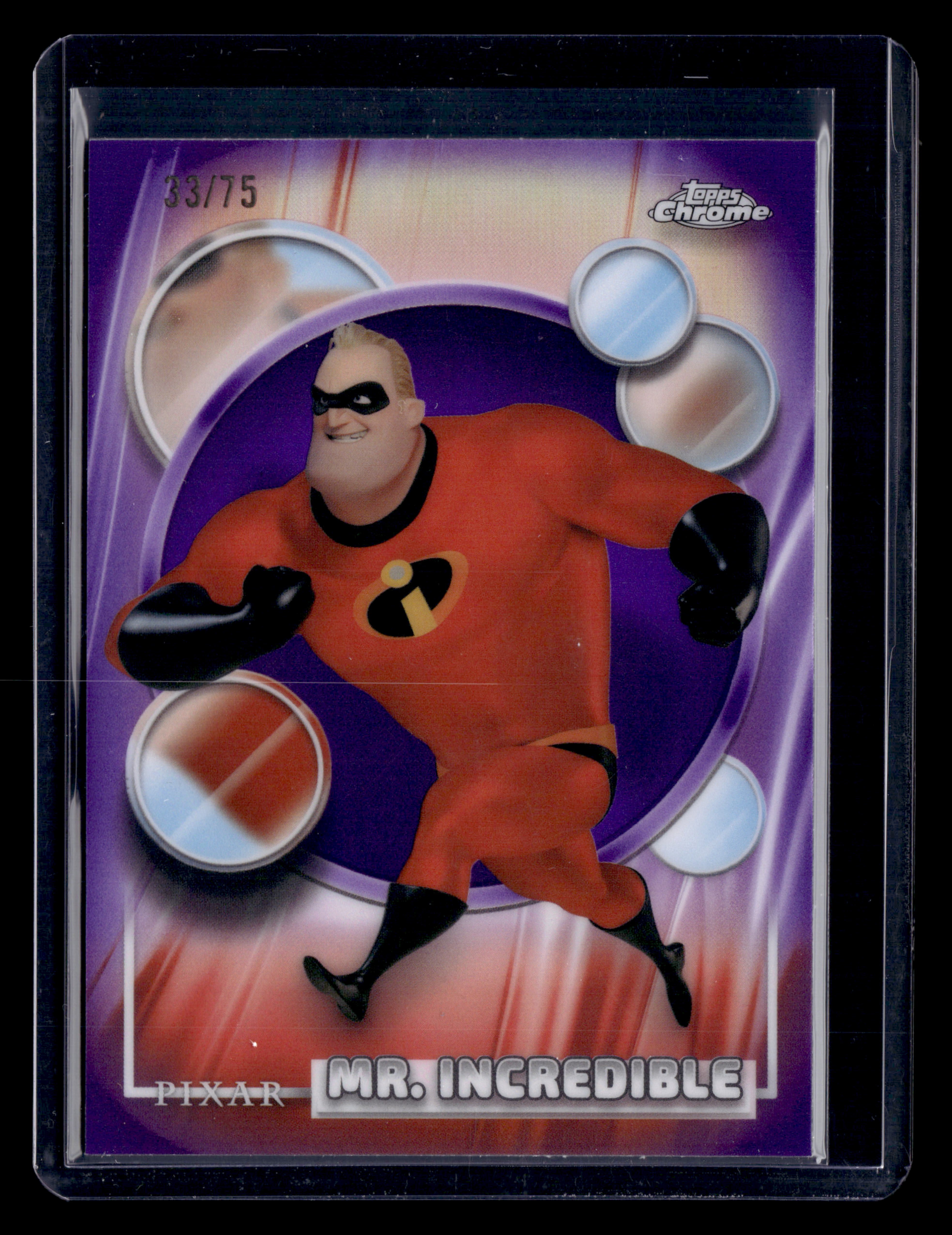 2026 Topps Chrome Disney 126 Mr. Incredible Purple Refractor /75