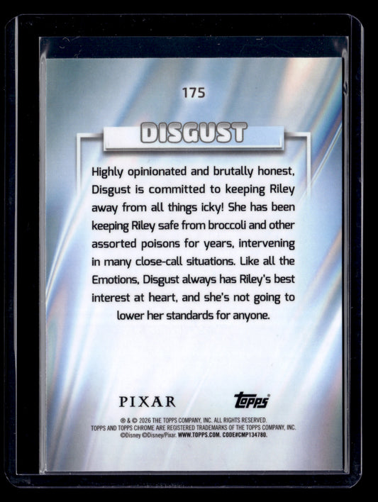 2026 Topps Chrome Disney 175 Disgust Blue Refractor /150