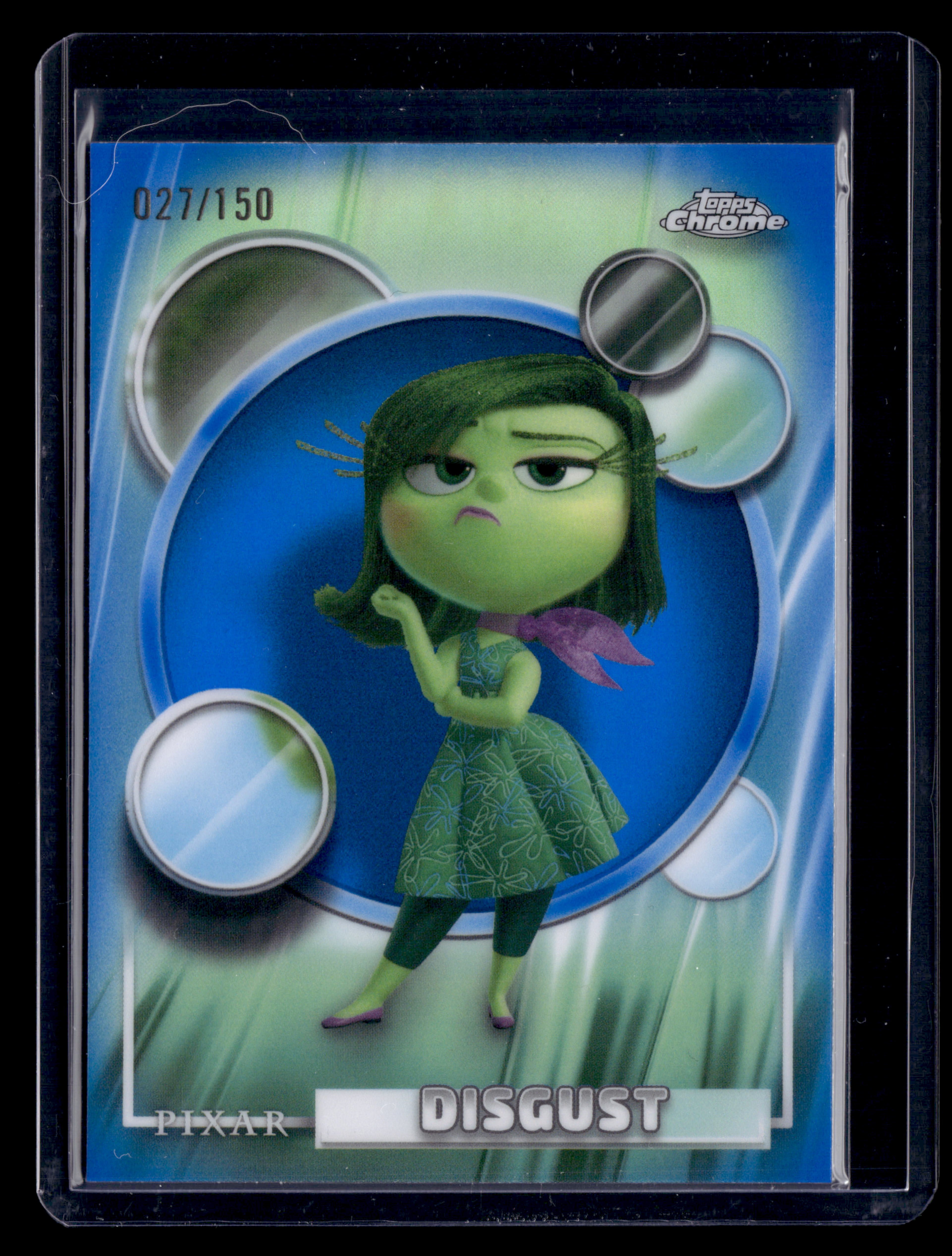 2026 Topps Chrome Disney 175 Disgust Blue Refractor /150