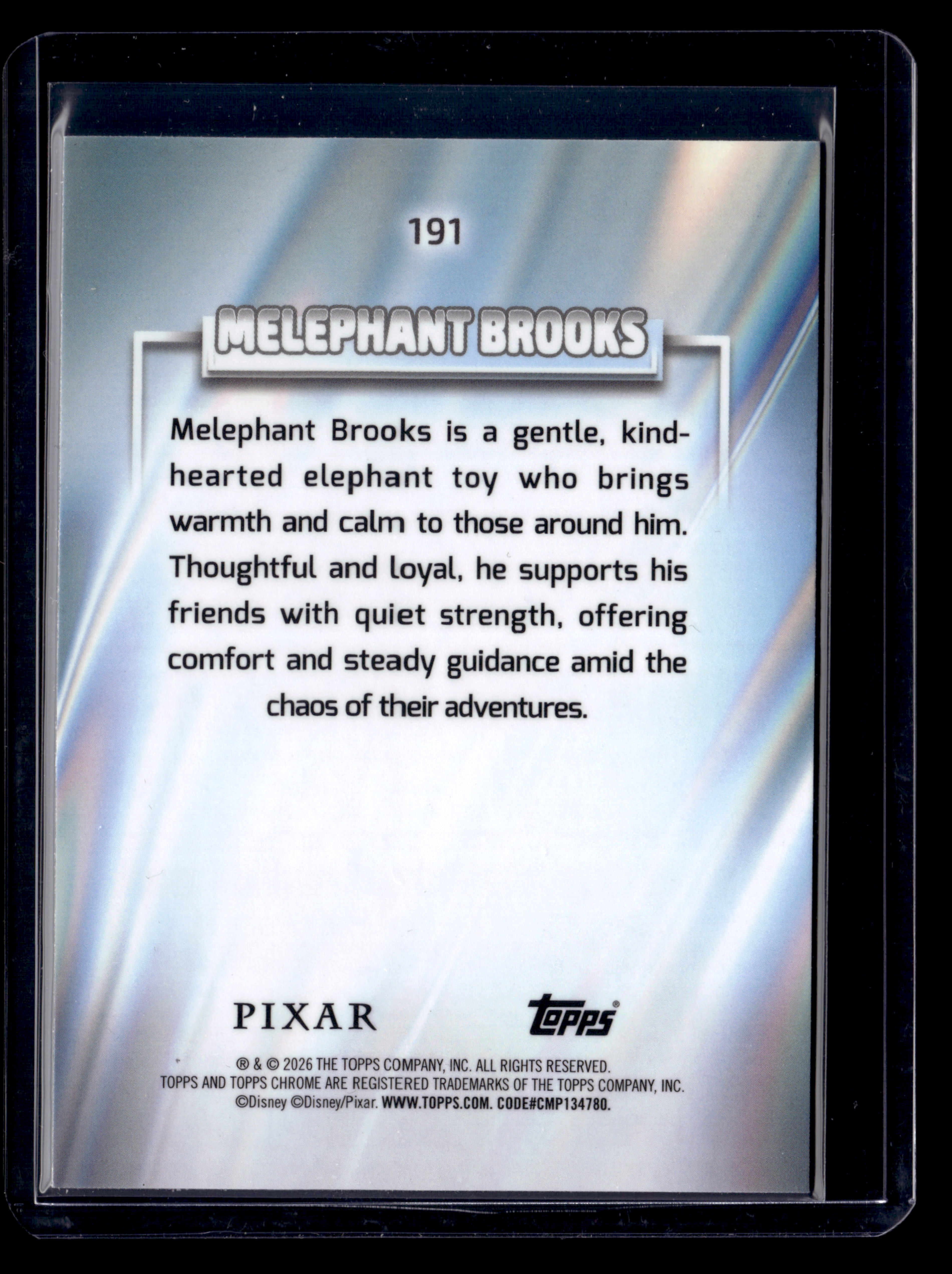 2026 Topps Chrome Disney 191 Melephant Brooks Aqua Refractor /199