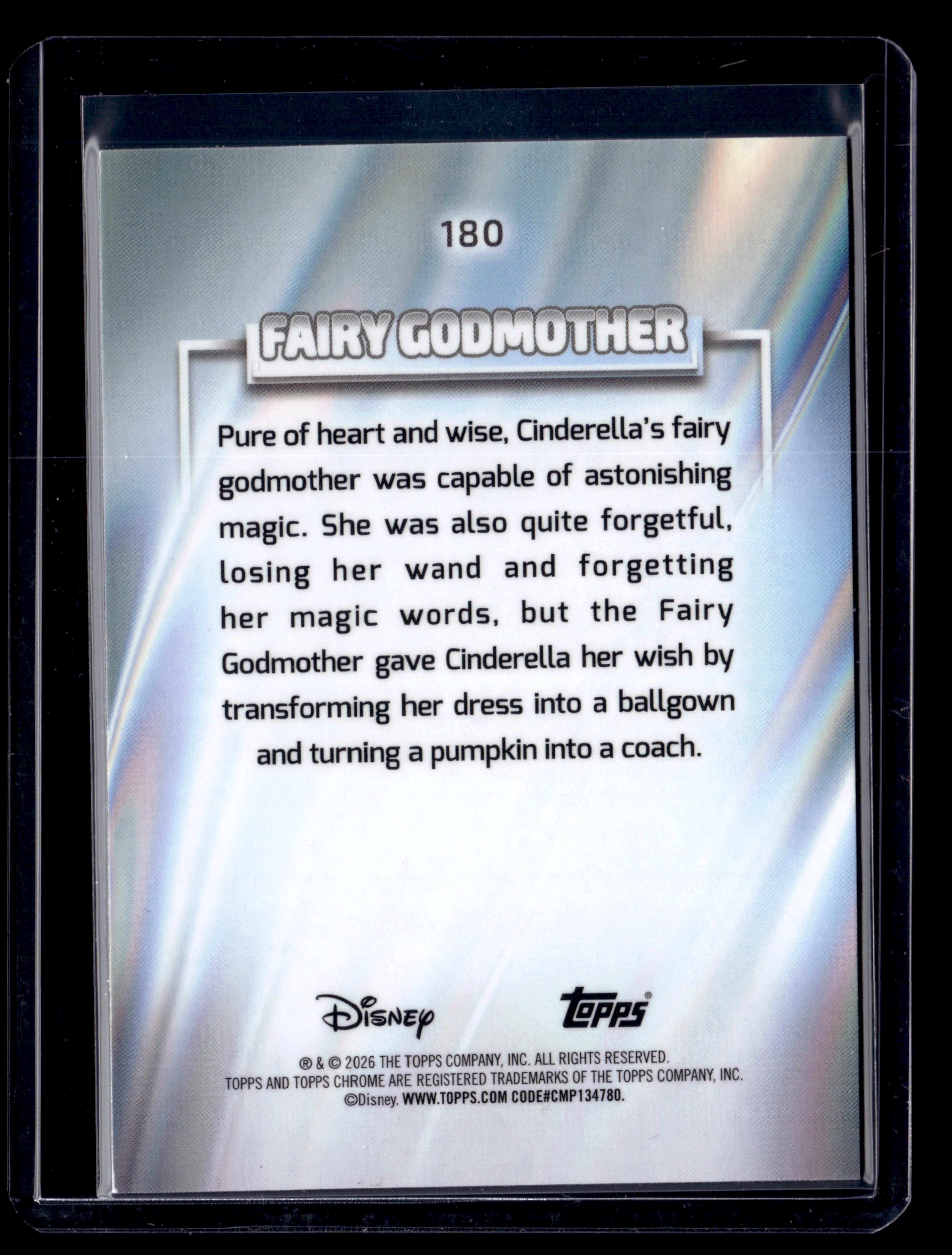 2026 Topps Chrome Disney 180 Fairy Godmother Green Refractor /99