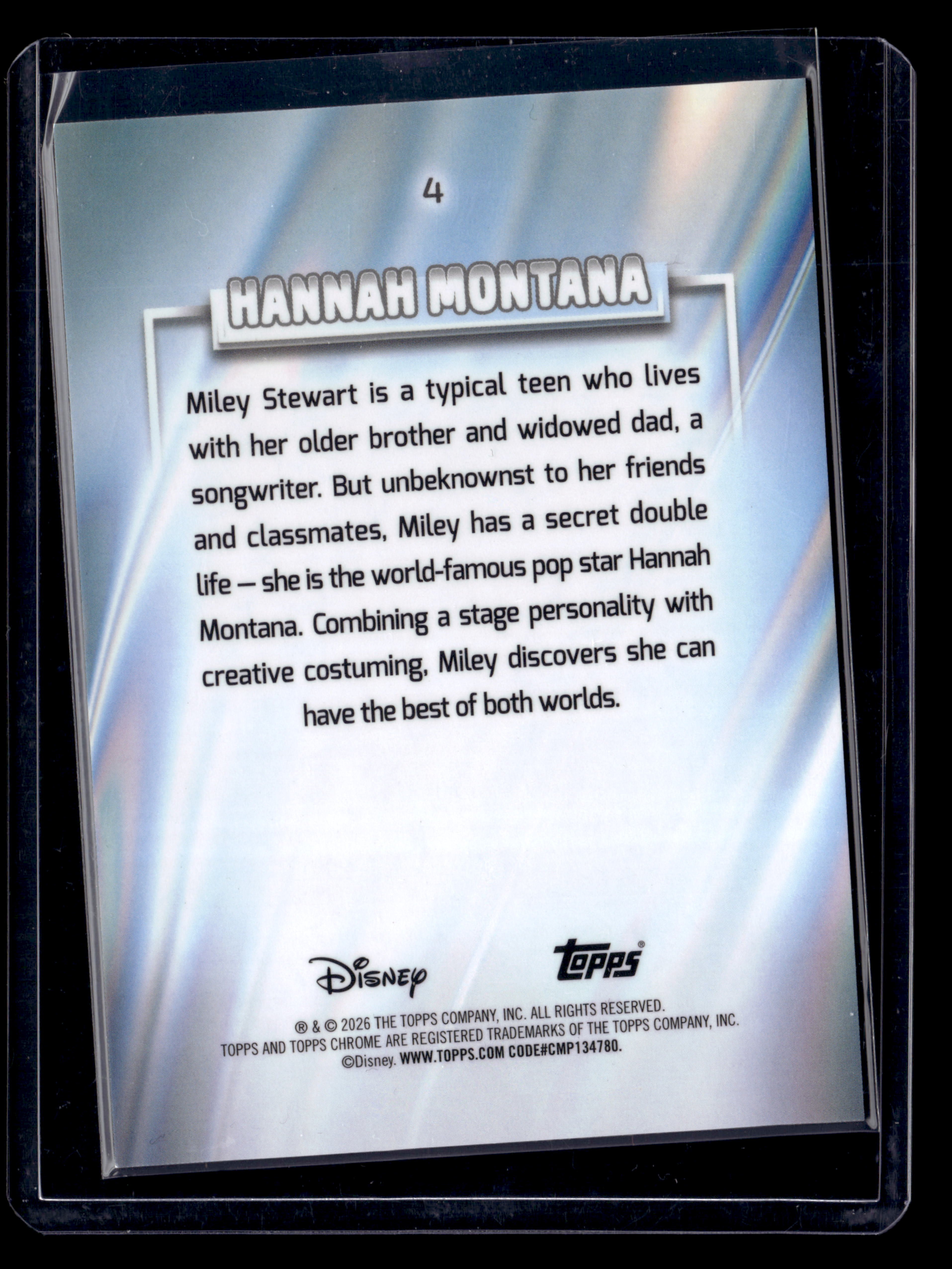 2026 Topps Chrome Disney 4 Miley Montana Gold Refractor Wave /50