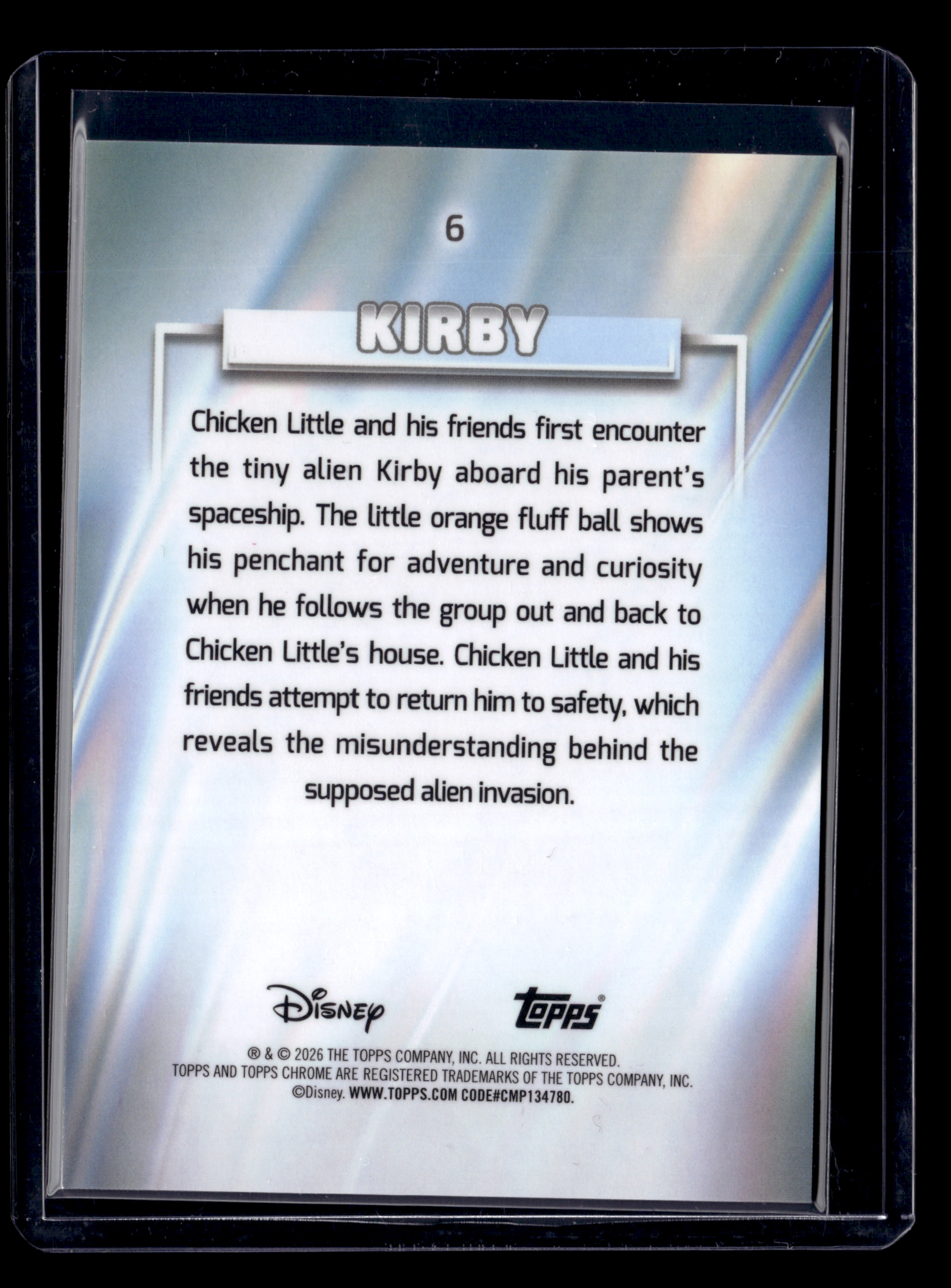 2026 Topps Chrome Disney 6 Kirby Gold Refractor /50