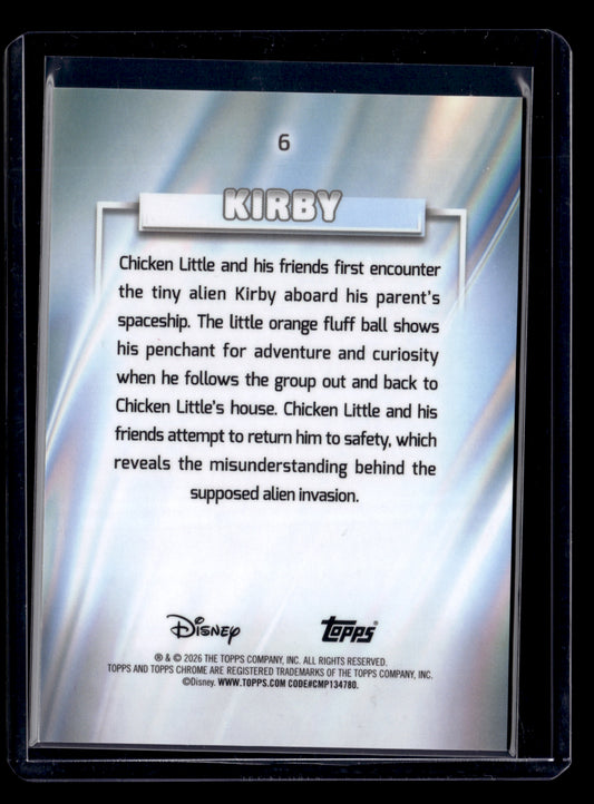 2026 Topps Chrome Disney 6 Kirby Gold Refractor /50