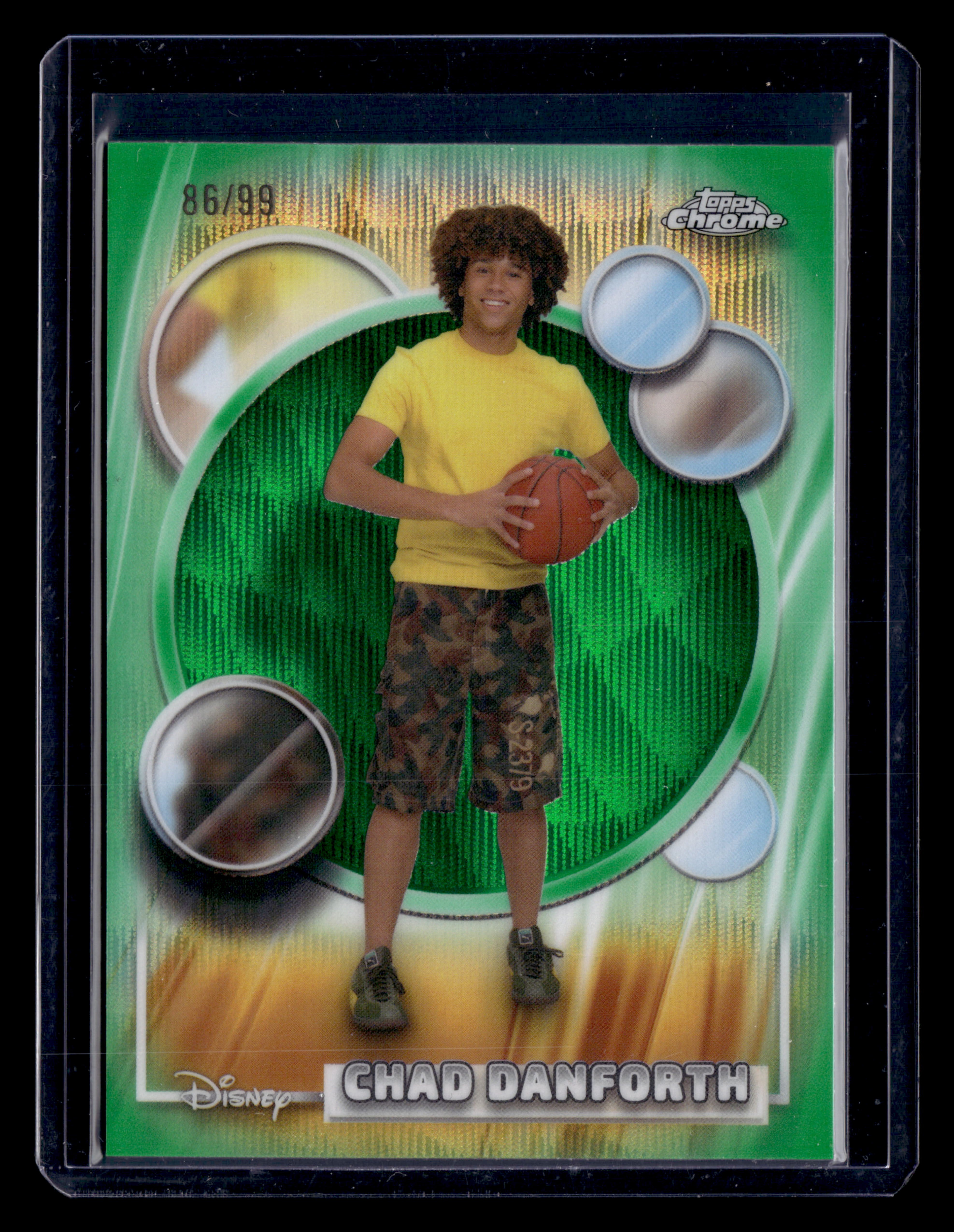 2026 Topps Chrome Disney 186 Chad Danforth Green Wave Refractor /99