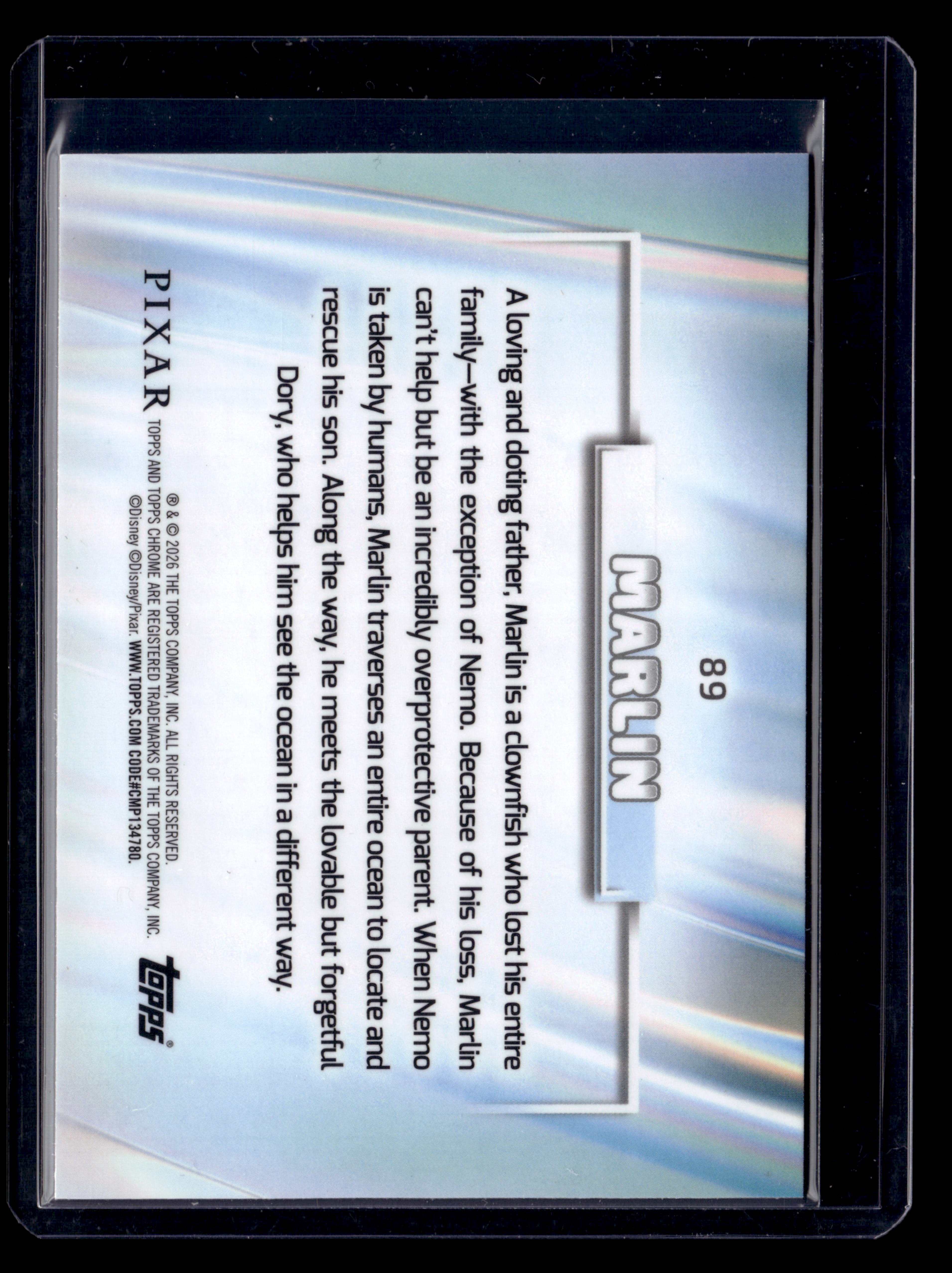 2026 Topps Chrome Disney 89 Marlin Purple Refractor /75
