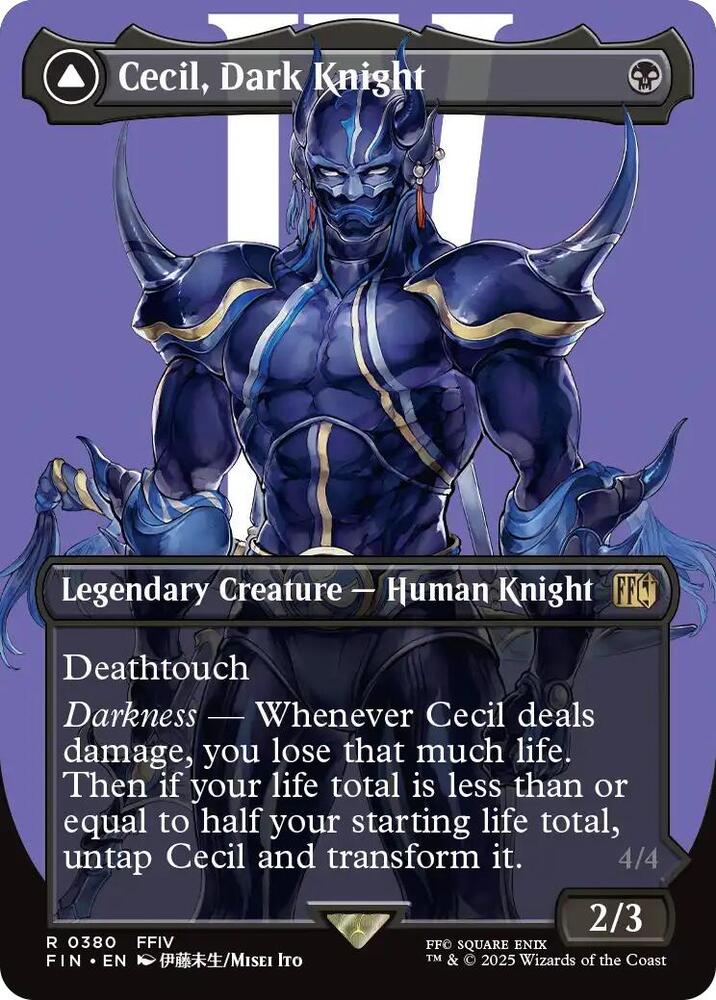 MTG FINAL FANTASY 380 Cecil, Dark Knight (Borderless) R NM