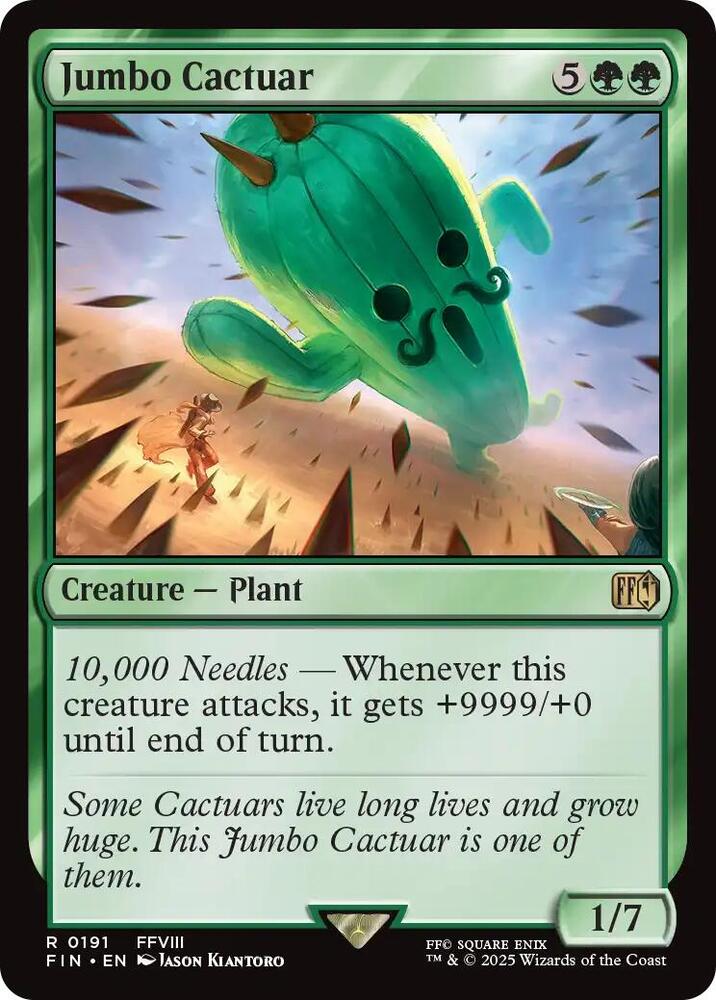MTG FINAL FANTASY 191 Jumbo Cactuar R NM Foil