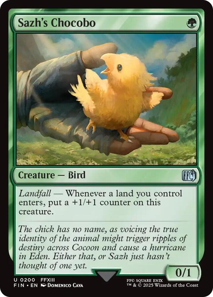 MTG FINAL FANTASY 200 Sazh's Chocobo U NM