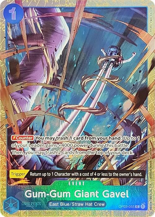 Gum-Gum Giant Gavel (PCC Vol.2) OP03-055 (One Piece Promotion Cards)  - Alternate Art Foil