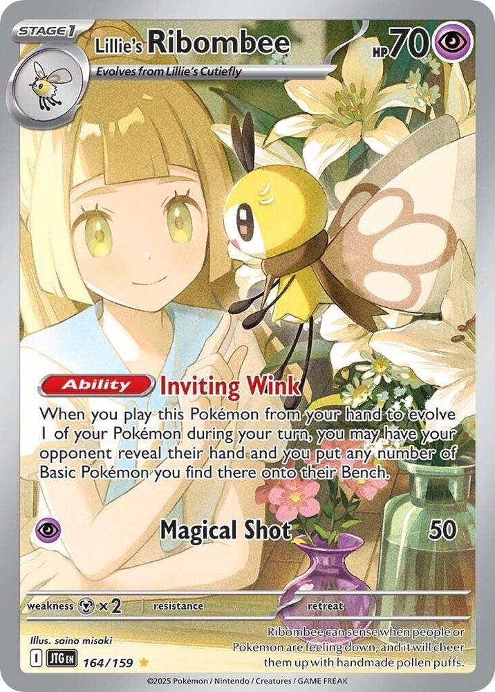 2025 Pokemon SV09: Journey Together Lillie's Ribombee - 164/159 IR