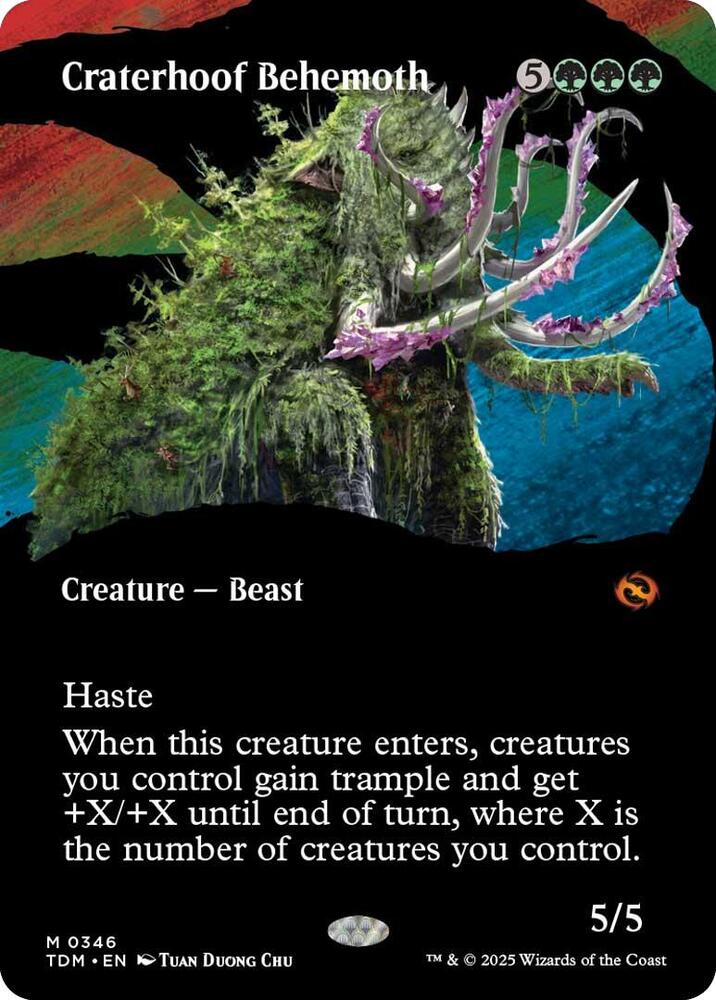 MTG Tarkir: Dragonstorm 346 Craterhoof Behemoth (Borderless) M NM