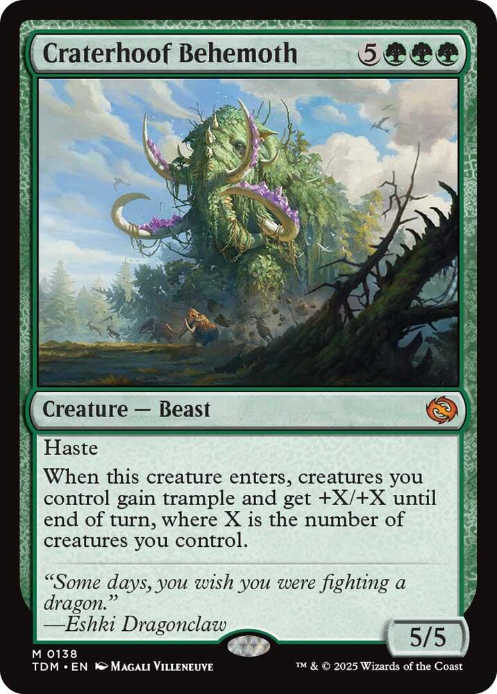 MTG Tarkir: Dragonstorm 138 Craterhoof Behemoth M NM