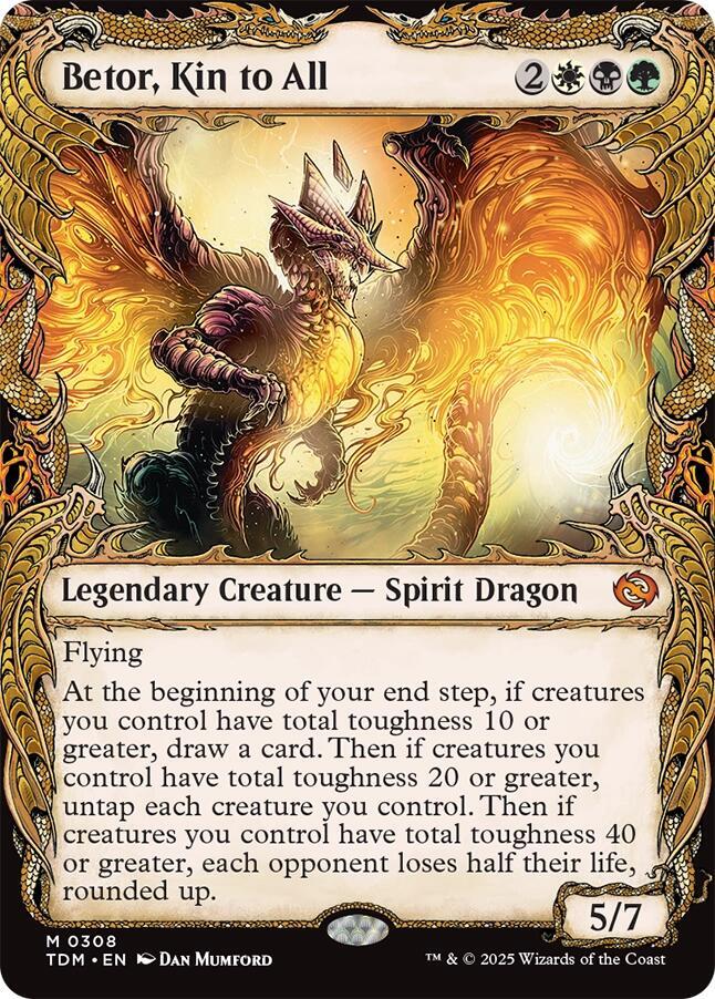 MTG Tarkir: Dragonstorm 308 Betor, Kin to All (Showcase) M NM