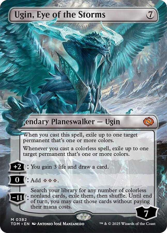 MTG Tarkir: Dragonstorm 382 Ugin, Eye of the Storms (Borderless) M NM