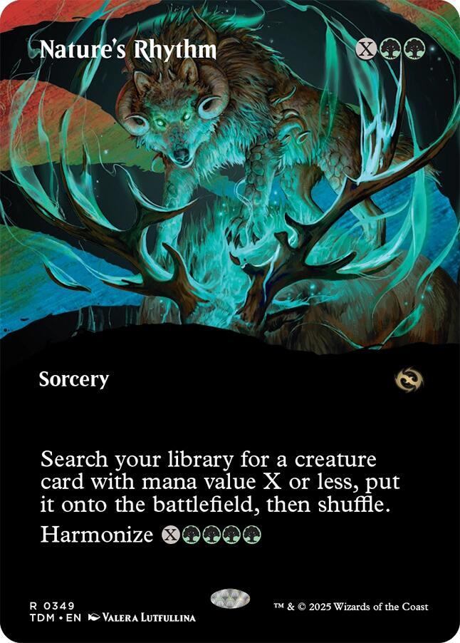 MTG Tarkir: Dragonstorm 349 Nature's Rhythm (Borderless) R NM Foil