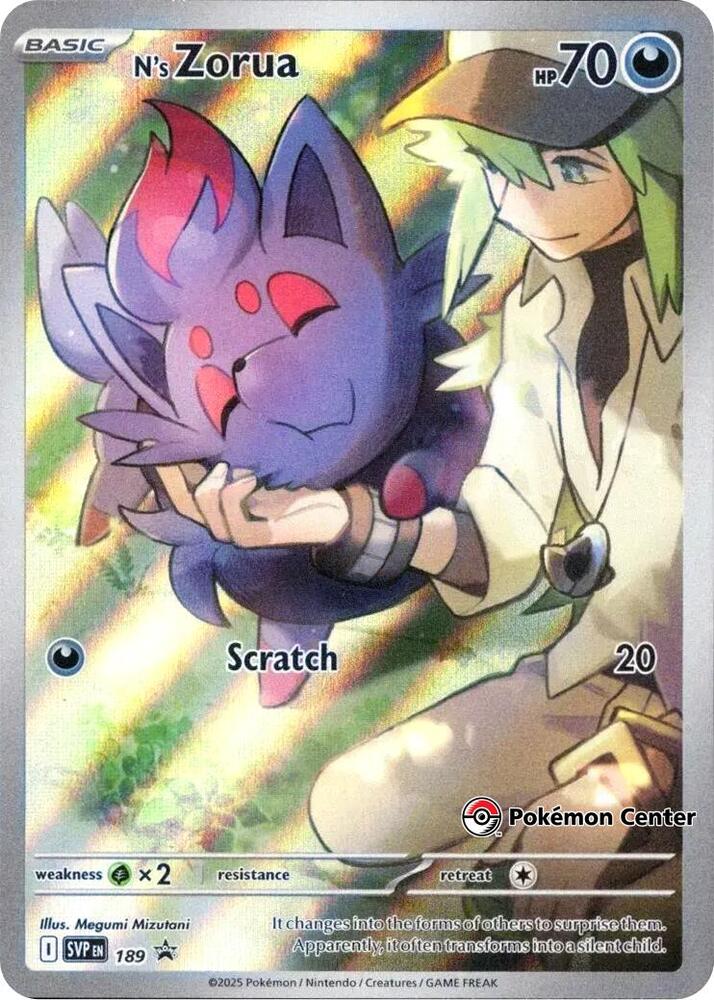 2023 Pokemon SV: Scarlet & Violet Promo Cards N's Zorua - 189 Pokemon Center