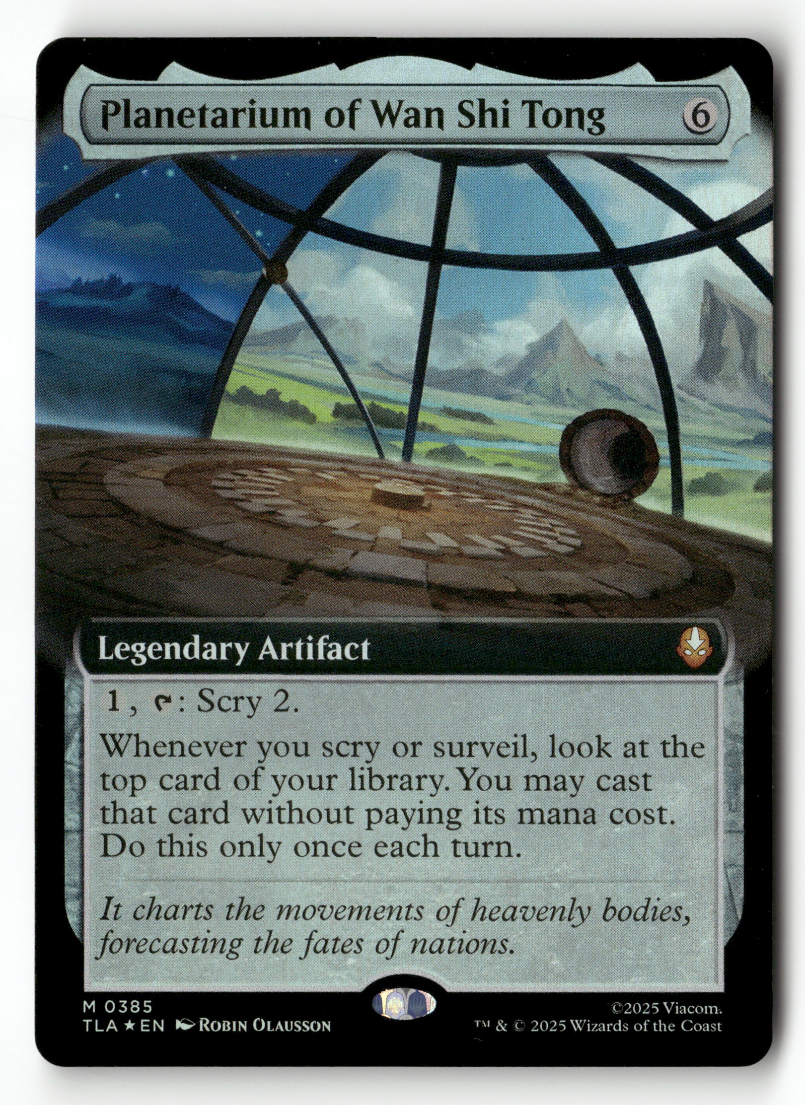MTG Avatar: The Last Airbender 385 Planetarium of Wan Shi Tong Extended Art Foil