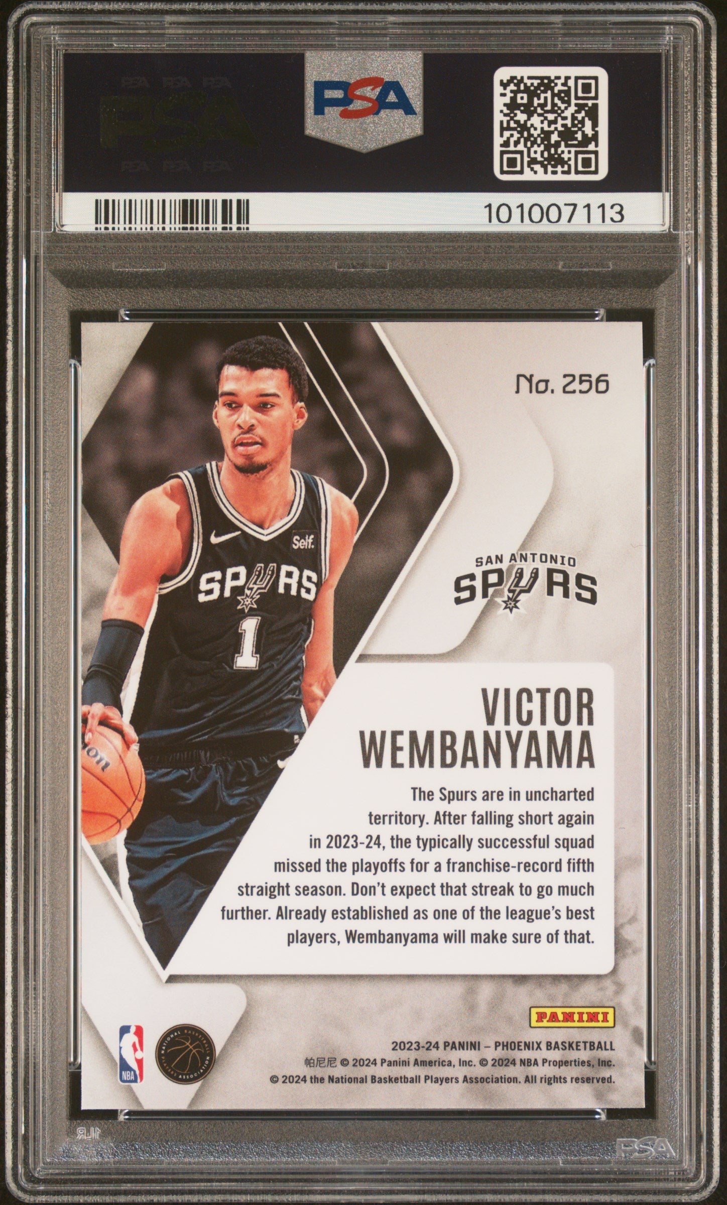2023 Panini Phoenix #256 Victor Wembanyama PSA 9