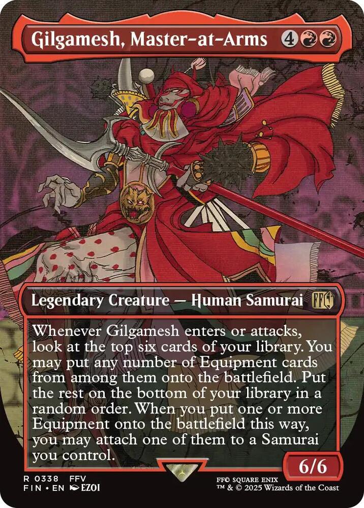 MTG FINAL FANTASY 338 Gilgamesh, Master-at-Arms (Borderless) R NM