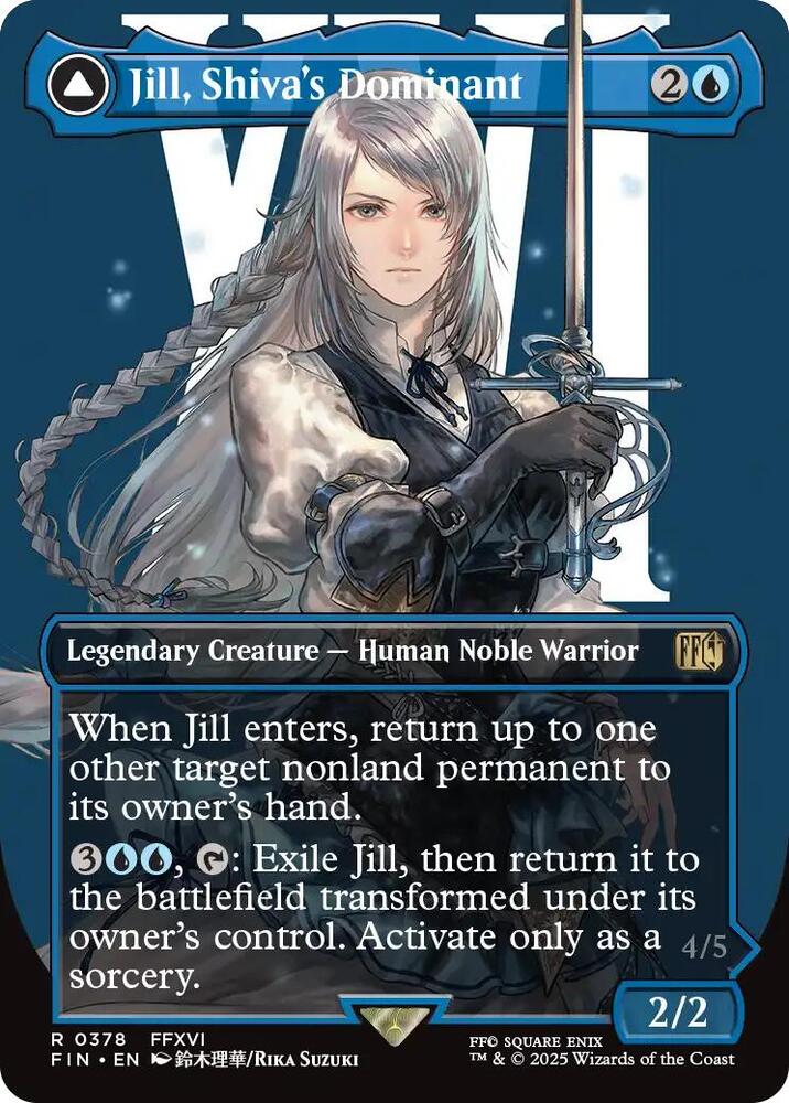 MTG FINAL FANTASY 378 Jill, Shiva's Dominant (Borderless) R NM Foil