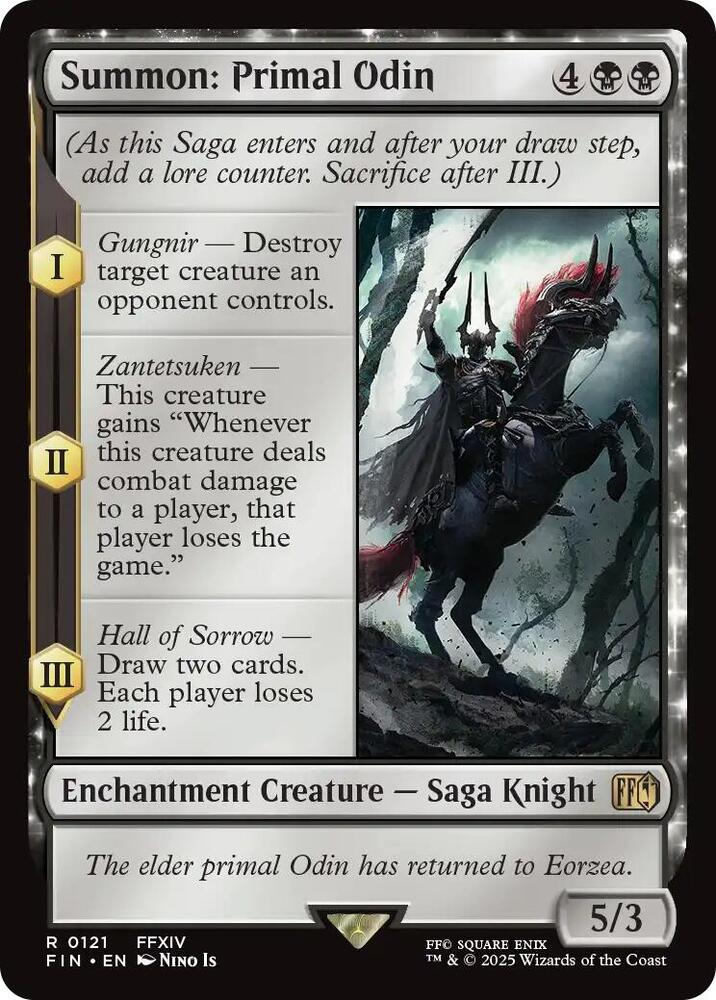 MTG FINAL FANTASY 121 Summon: Primal Odin R NM
