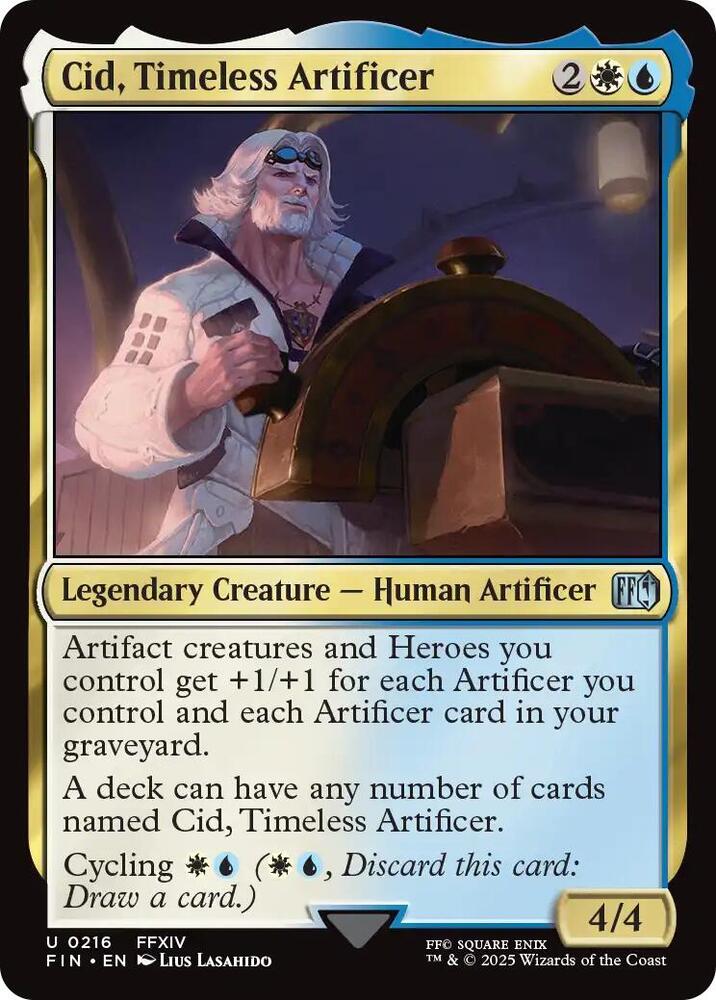 MTG FINAL FANTASY 216 Cid, Timeless Artificer () U NM