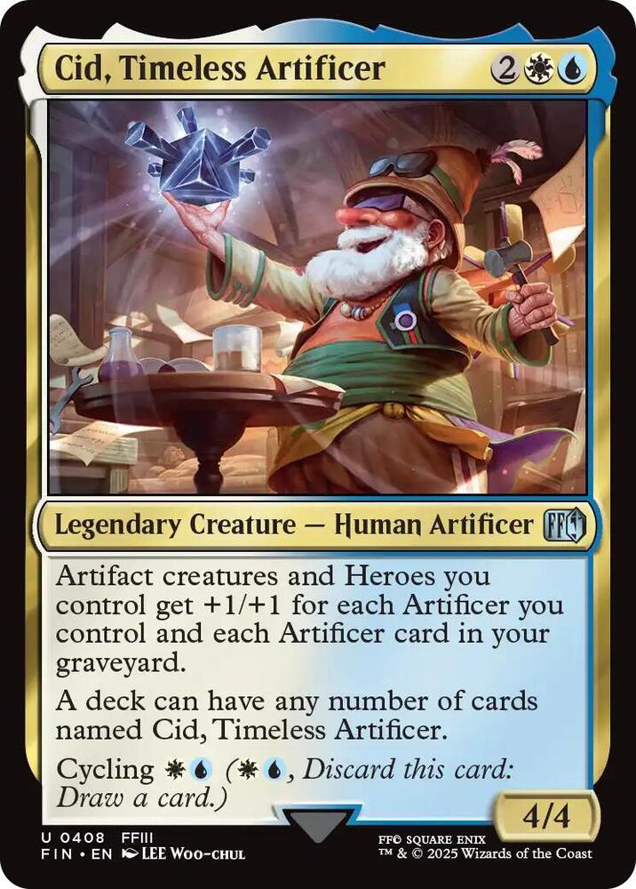 MTG FINAL FANTASY 408 Cid, Timeless Artificer () U NM