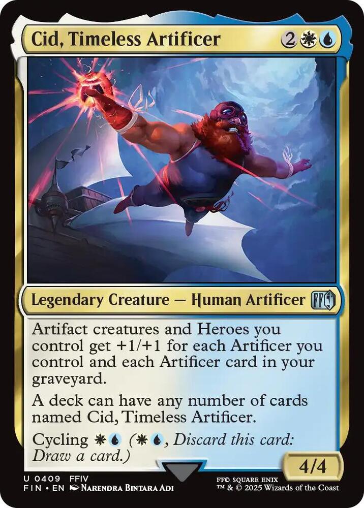 MTG FINAL FANTASY 409 Cid, Timeless Artificer () U NM