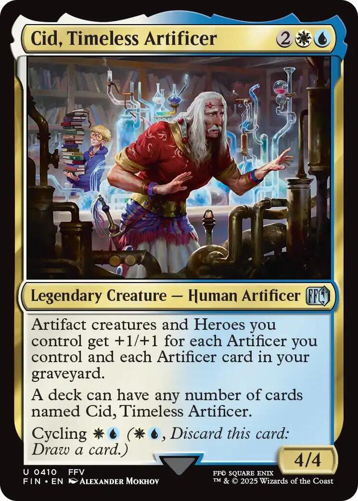 MTG FINAL FANTASY 410 Cid, Timeless Artificer () U NM