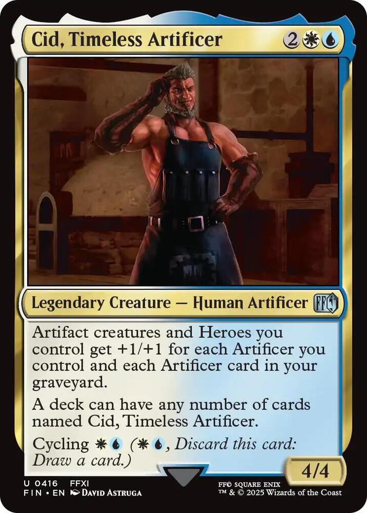 MTG FINAL FANTASY 416 Cid, Timeless Artificer () U NM
