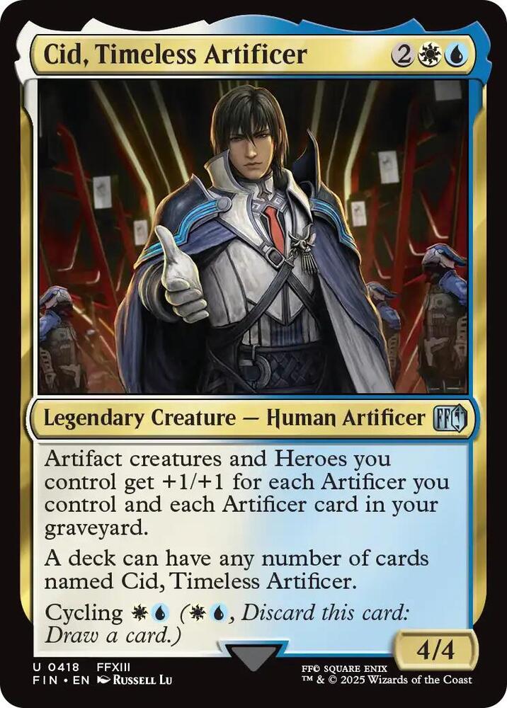 MTG FINAL FANTASY 418 Cid, Timeless Artificer () U NM
