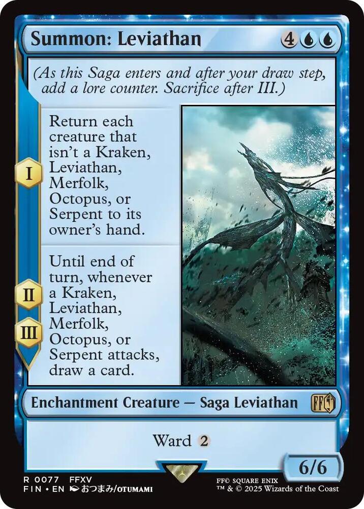 MTG FINAL FANTASY 77 Summon: Leviathan R NM