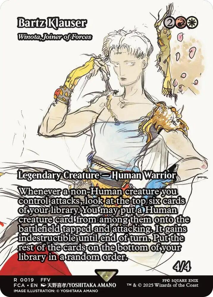 MTG FINAL FANTASY: Through the Ages 19 Bartz Klauser - Winota, Joiner of Forces (Showcase) R NM