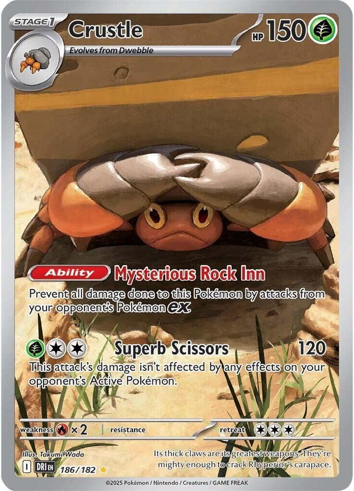 2025 Pokemon SV10: Destined Rivals Crustle - 186/182 Illustration Rare